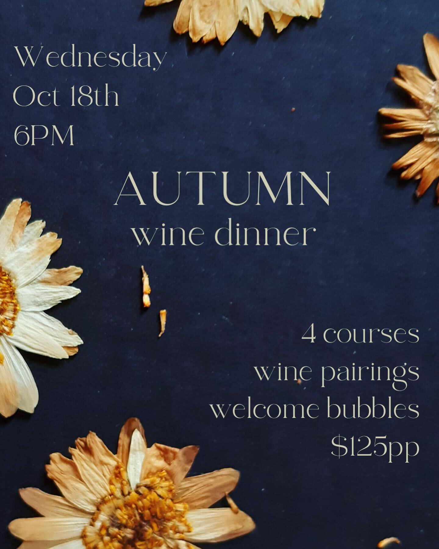 Join me October 18th for our next seasonal Wine Dinner hosted by @hartlothappening featuring a harvest-inspired menu created by @cheflukehoughton. You will enjoy five wines I&rsquo;ve selected to compliment the fall flavors while learning the unique 