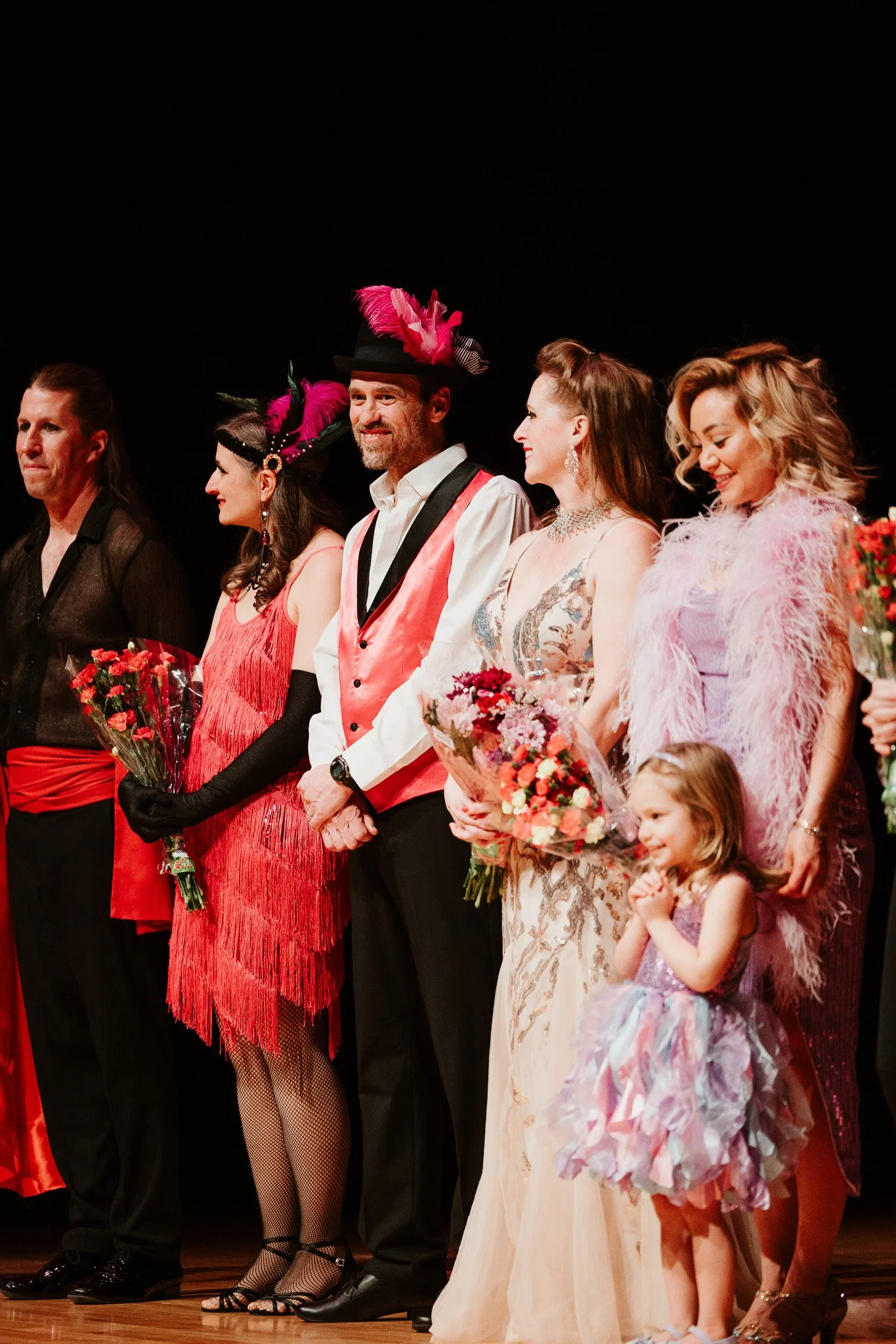 dancers standing in a row