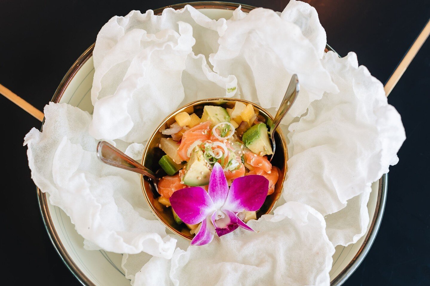 These deep fried rice papers are perfect for scooping up our spicy, summery Mango Pineapple Ceviche 🥭🍍✨⁠
⁠
Only at Sushi Taisho - see you soon!