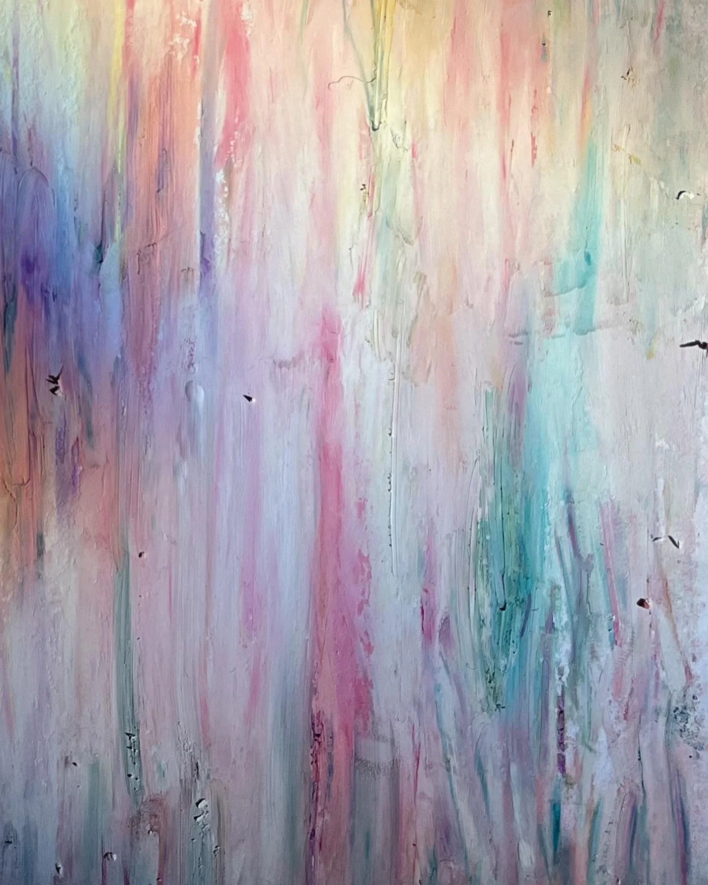 First Eye Colors, oil pastel on paper, 9 x 13 inches