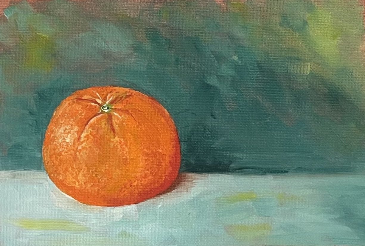 Summer Orange, oil on canvas, 6 x 8 inches