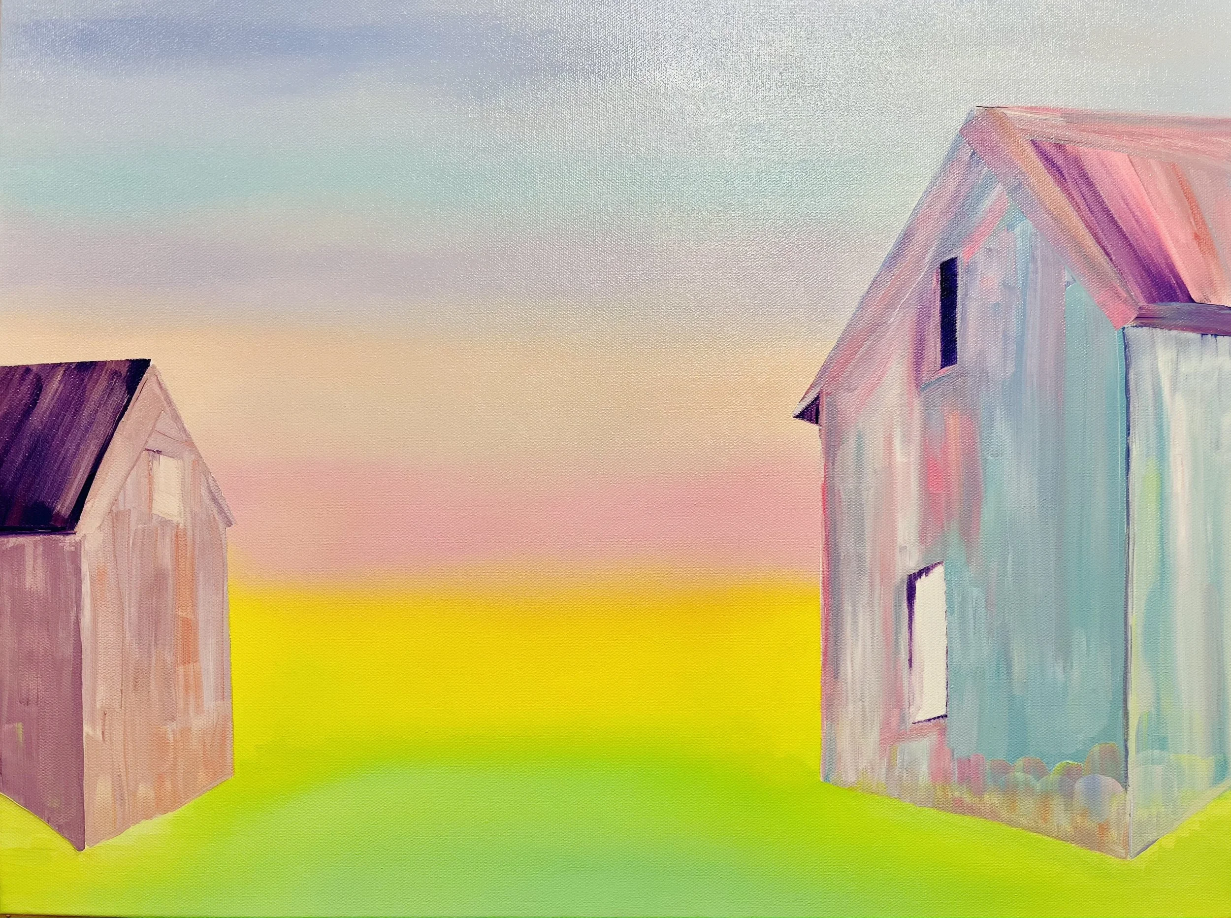Beloved I Built a Home for Us, oil on canvas, 16" x 20", gallery depth frame