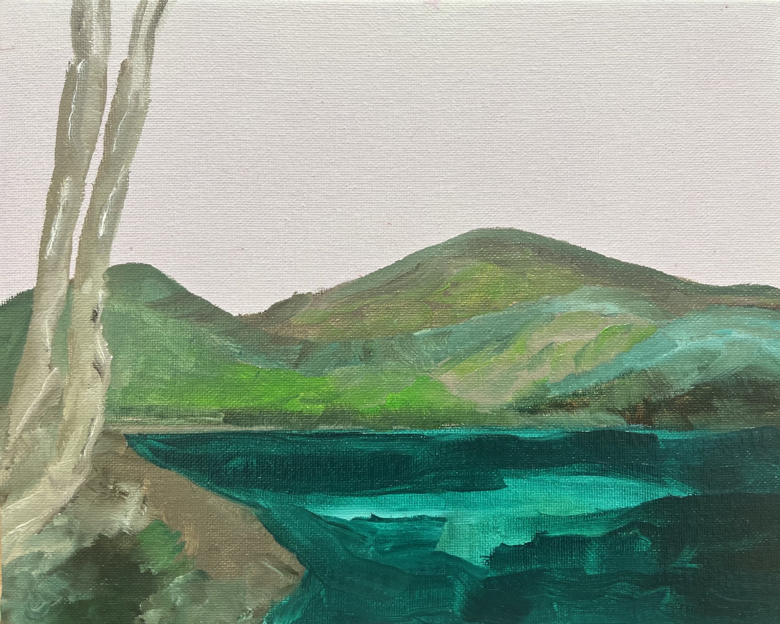 Emerald Lake, oil on canvas board, 10 x 12 inches