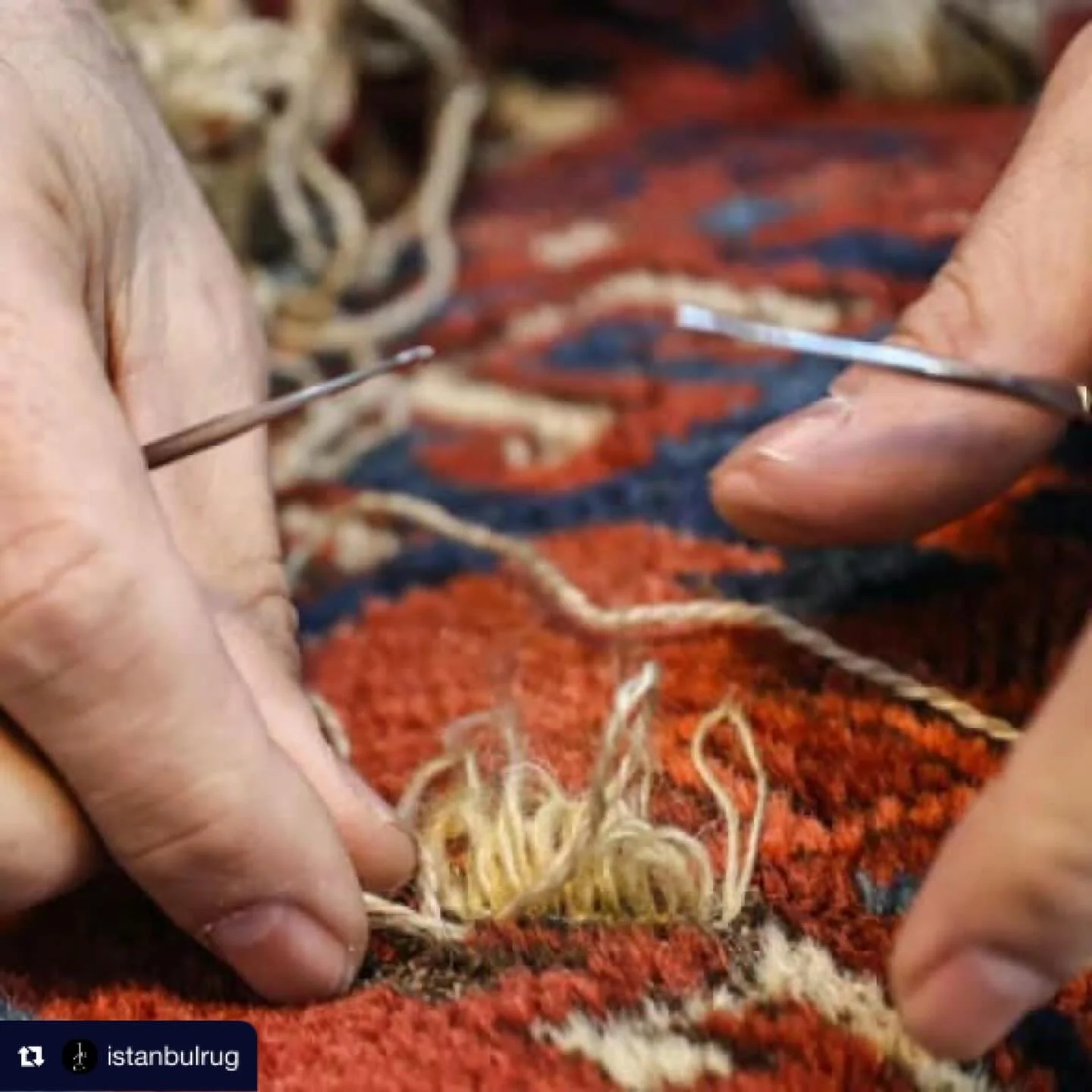 Repost from @istanbulrug
&bull;
Generations of expertise in every careful stitch.

Ever wondered how handmade rugs are lovingly restored without harsh chemicals? At Istanbul Rug, our family&rsquo;s time-honored techniques bring new life to treasured 