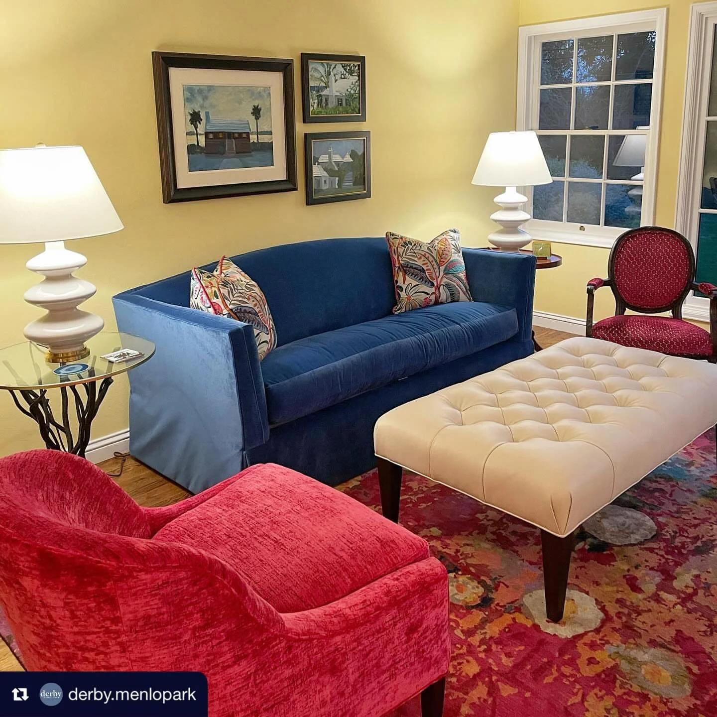 Repost from @derby.menlopark
&bull;
A design trend we&rsquo;re loving right now: the return of COLOR! 🎨 

Lots of our clients are feeling more bold and not afraid of color. It&rsquo;s been a fun change for our design team!