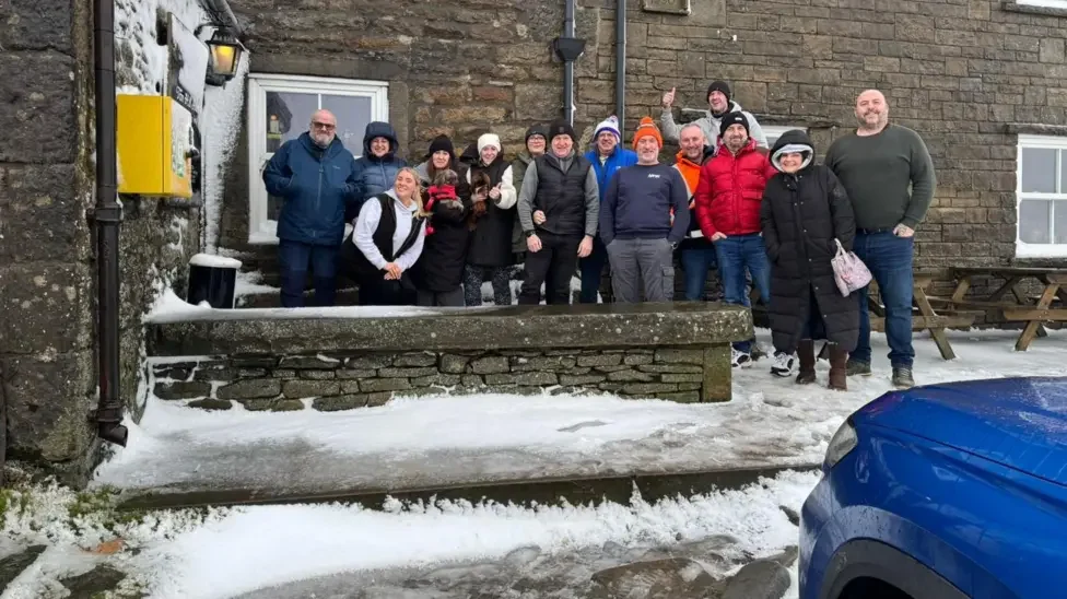 Pub guests and medics on 999 call freed from snow