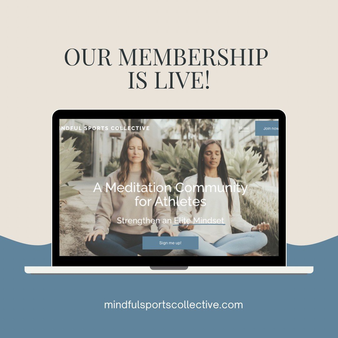 Exciting news for athletes! Our brand new membership is live!⁠
⁠
If you're curious about integrating meditation into your training routine, and you're seeking accountability and community, this is for you!⁠
⁠
As a member of Mindful Sports Collective,