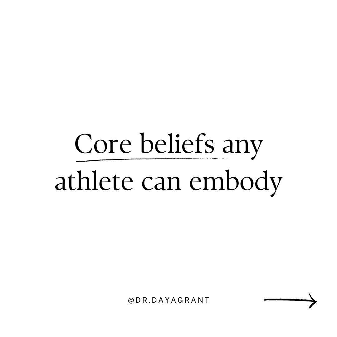 To perform with consistency and manage the highs and lows of sport, it helps to remain anchored to a set of core beliefs.⁠
⁠
Core beliefs influence how we view the world - and how we show up in it. They serve as our north star when we start to questi