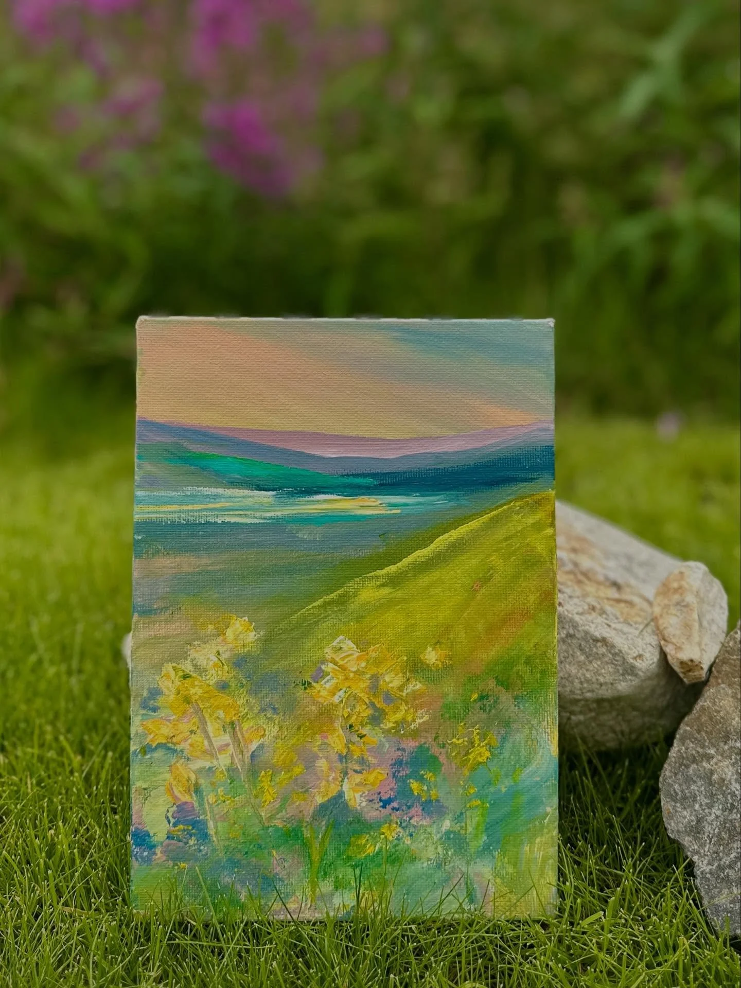 A couple of little colourful landscapes that I finally got around to listing.

#landscapepainter #colourfulart #summerlandscape #sunsets #sunrise #pinksky #acrylicpainting #artforyourhome #affordableart #artforeveryone #hyttelivet #hyttep&aring;fjell