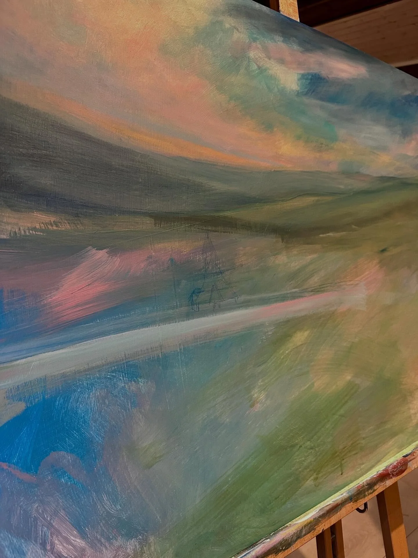 The next layers 

#landscapepainting #norwegianlandscape #acryliclandscapepainting