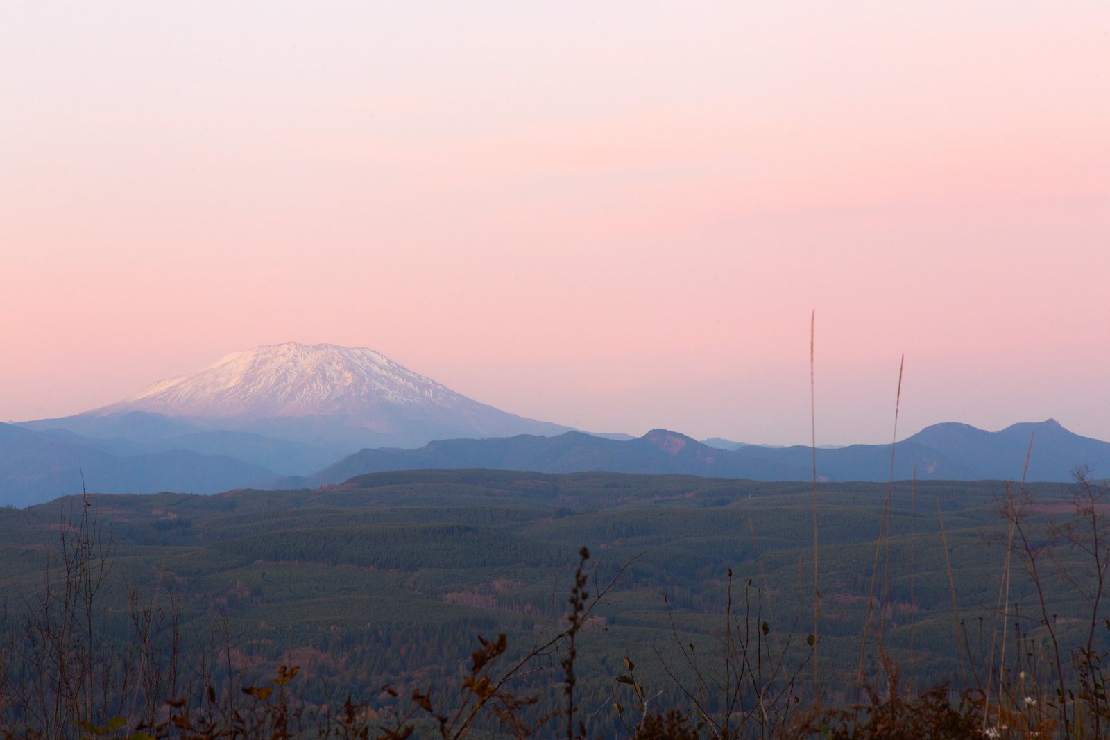 Mt St Helens at sunset by Abby Wilcox