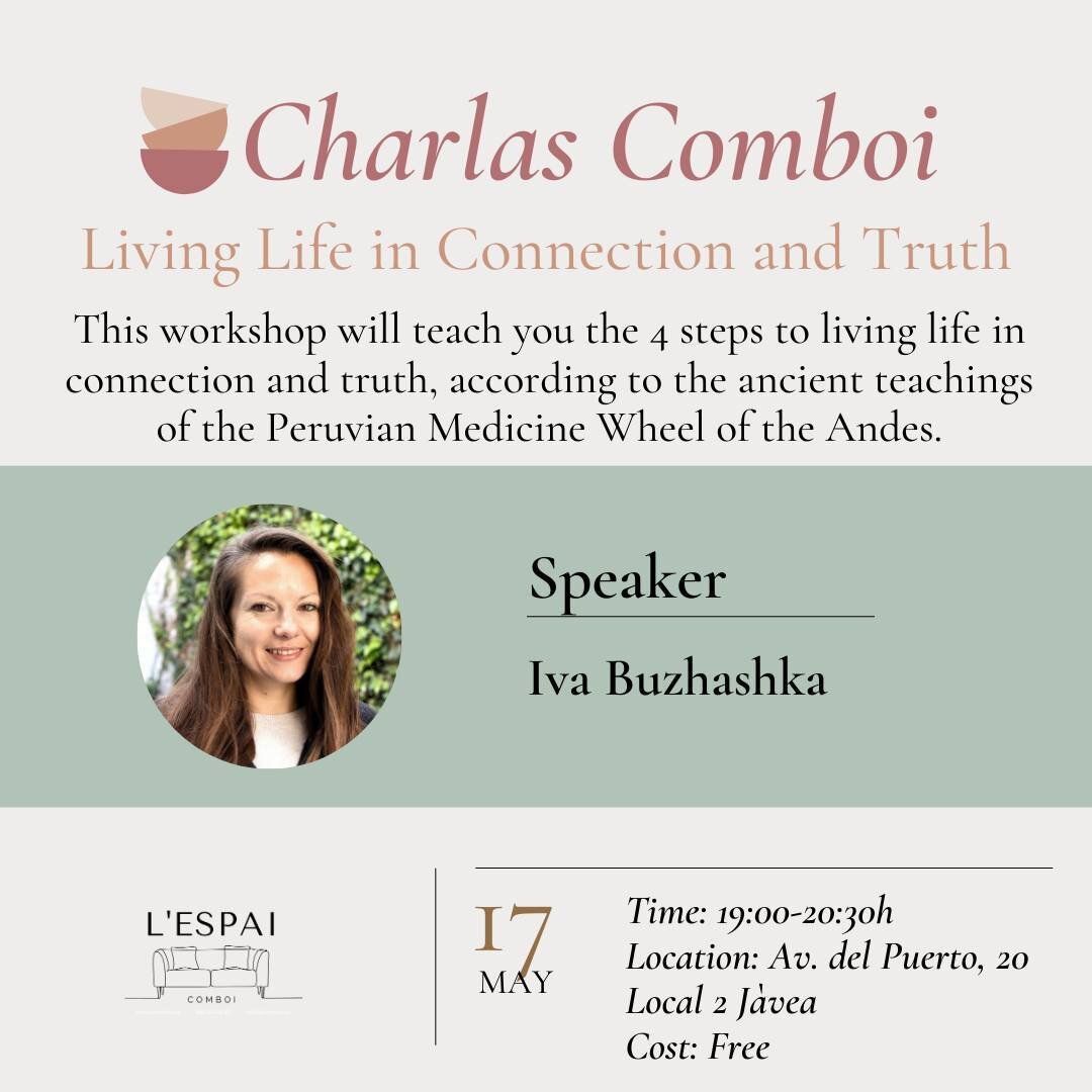 Interested in creating a life that's aligned with your authentic self? ⁠
⁠
Join us for the last event in our Spring season of Charlas Comboi as @ivabufliesyoga leads us through a session on Living Life In Connection and Truth! ⁠
⁠
In this workshop, y