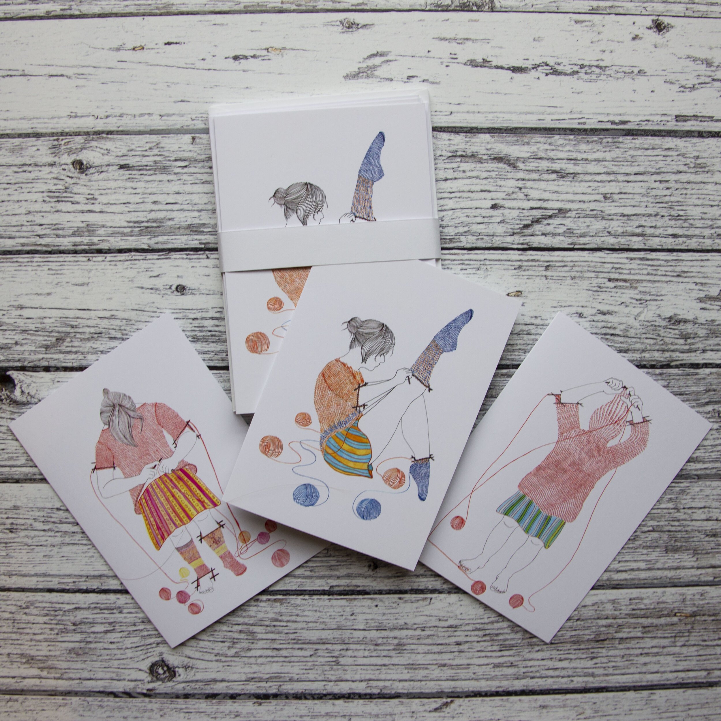 Knitster Girl Cards