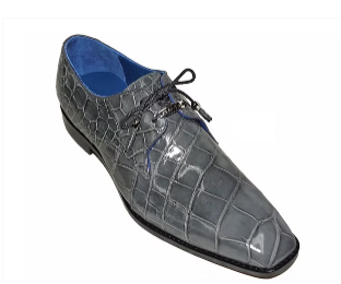 Belvedere Alligator Shoes Medium Gray