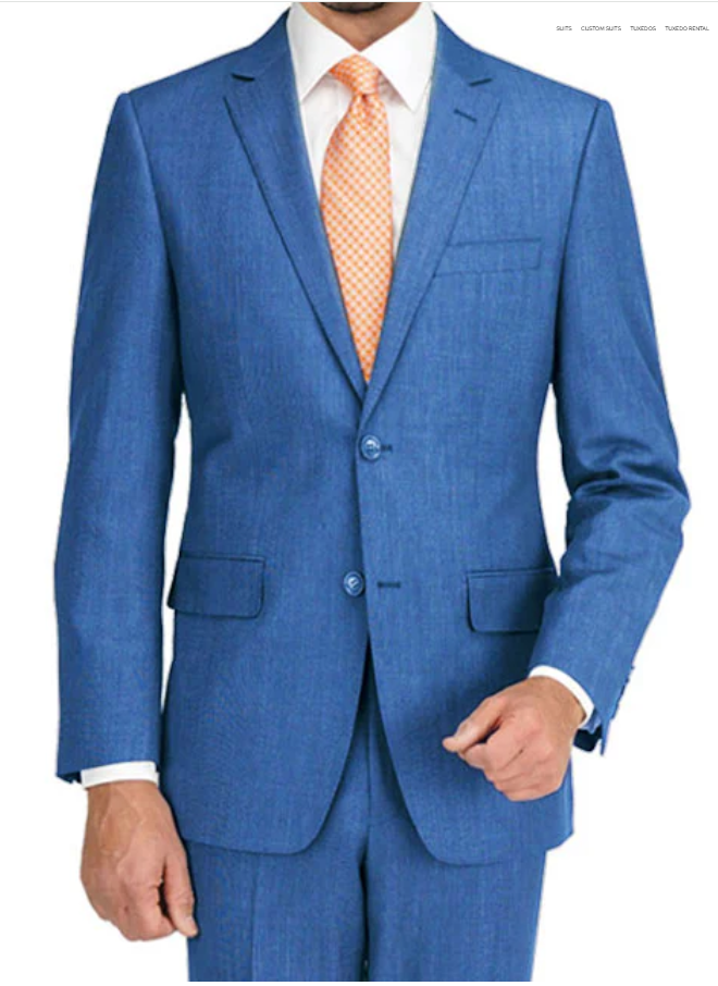 Mantoni  Light Blue Birdseye Modern Fit Wool Suit M46501-5
