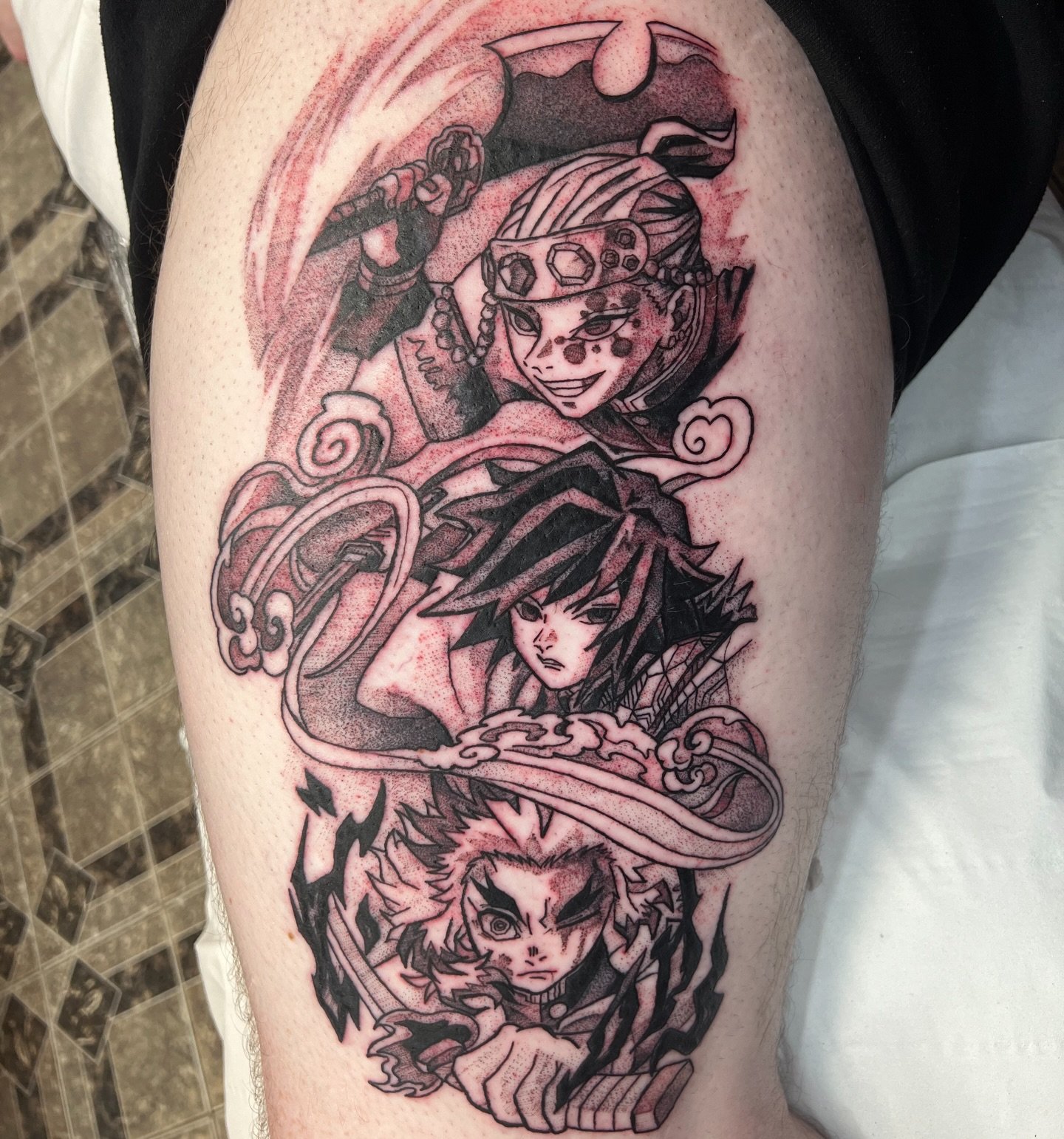 Got to do three Hashira for Luke on Friday last. A lot of fun and good craic was had with this one. 

2026 has started off amazingly and I&rsquo;m buzzing for what comes next!!! 

DM TO BOOK 

#demonslayer #anime #animetattooartist #tattooartist #bel