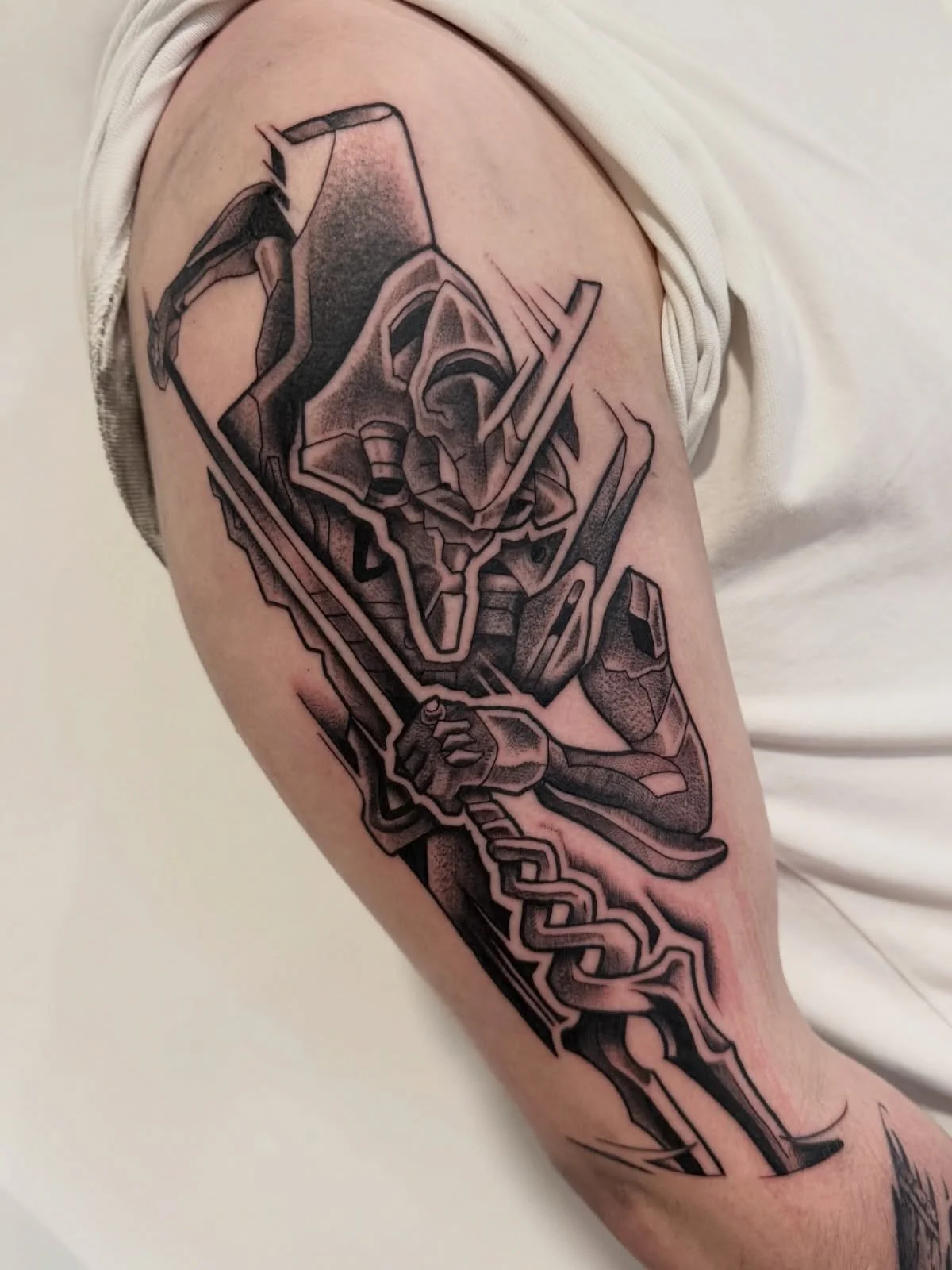 ✝️❎Neon Genesis Evangelion❎✝️
.
.
Eva Unit 01 for @blakemartin995 🦾 done at @animetattcon.ni with @skullandbonestattoosociety
.
.
#neongenesis #neongenesisevangelioncosplay #neongenesisevangelionmemes #evaunit01