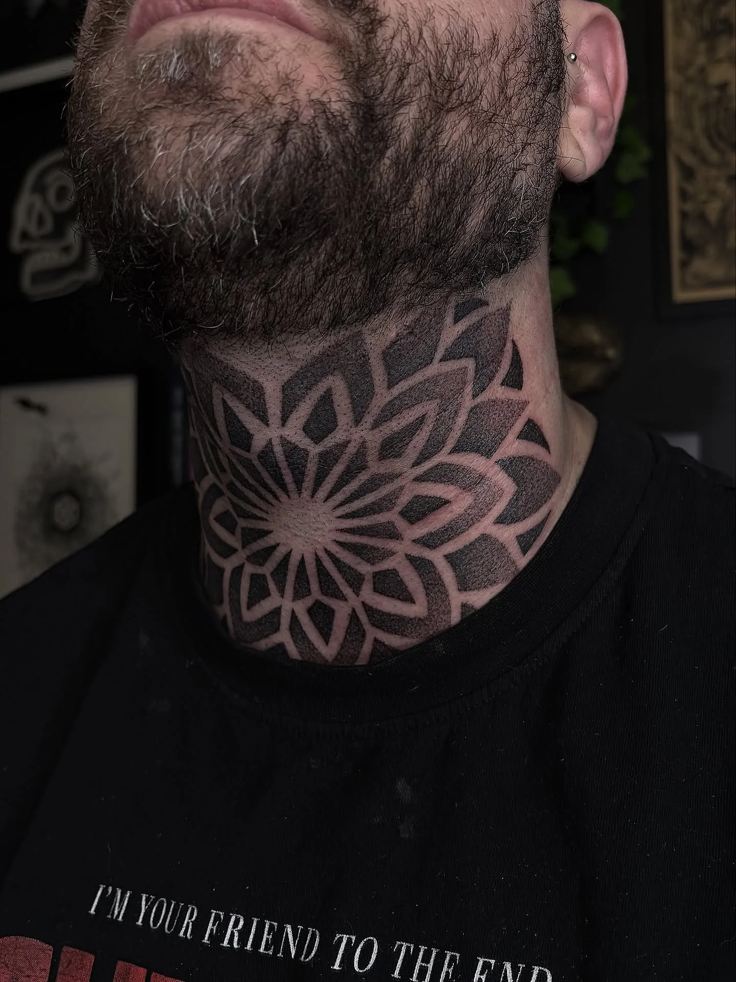 Neckdalaaa for @gordondevlin1994 !! Well done on sitting so well, it&rsquo;s not easy 😬😬 thanks! 

Message me to book in!
✨Blackwork/ornamental/dotwork tattoos✨ 

#belfast #belfasttattoo #belfasttattoos