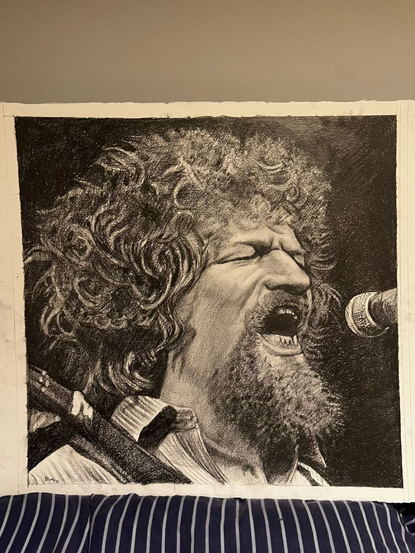 Throwback to a few years ago when I got to do this massive project. Luke Kelly, the legend, makes me almost think I&rsquo;m mad enough to do more portraits again 🤣 

#lukekelly #irish #music #drawing #pencil