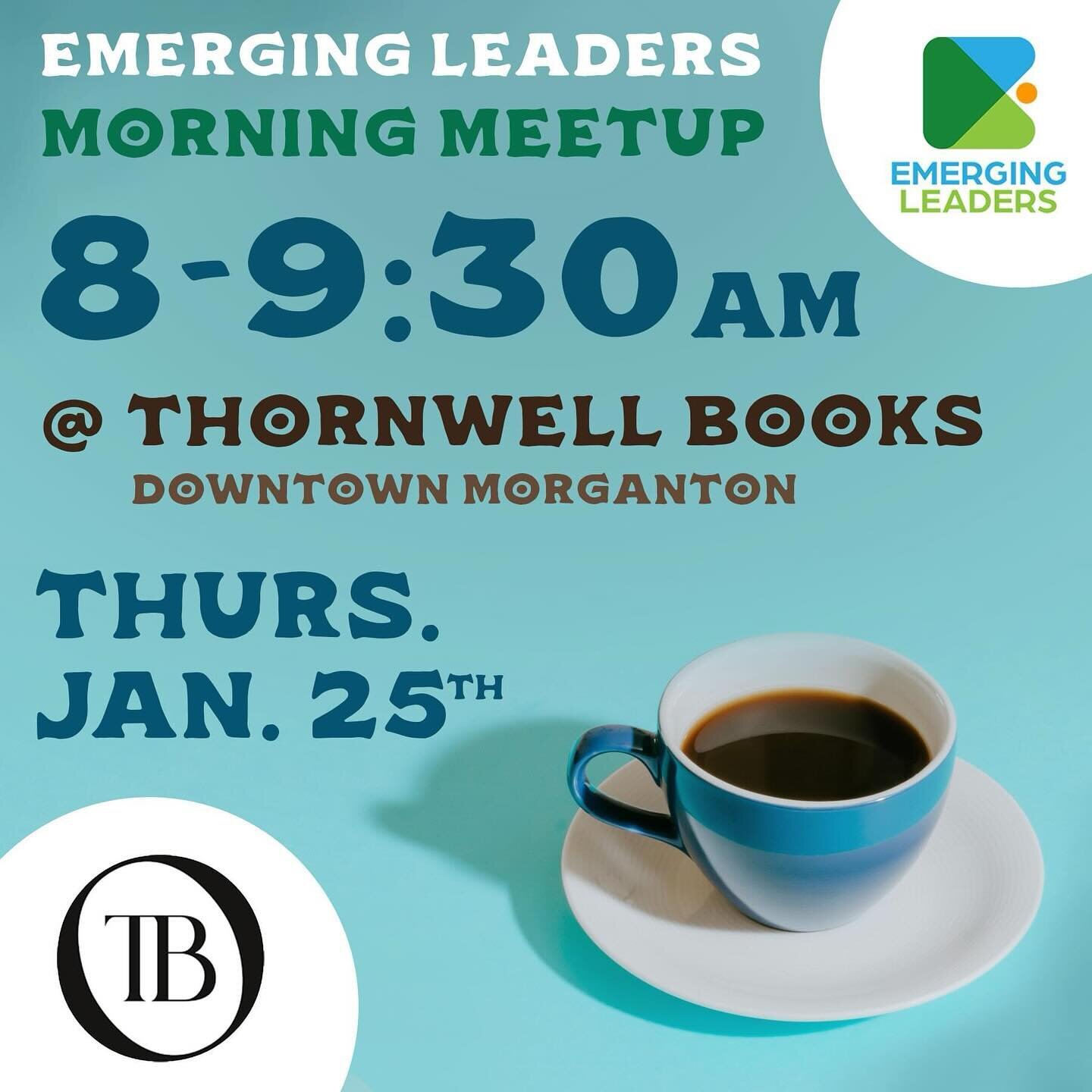 Happy New Year #EmergingLeaders!
☕🫖 Join us next Thursday, January 25th for a Morning Meetup at @thornwellbooks in @downtown_motown from 8 - 9:30 am!
Meet and catch up with other young professionals in and around Burke County and grab some coffee, t