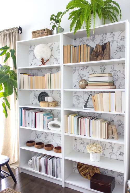 simple wooden bookshelf