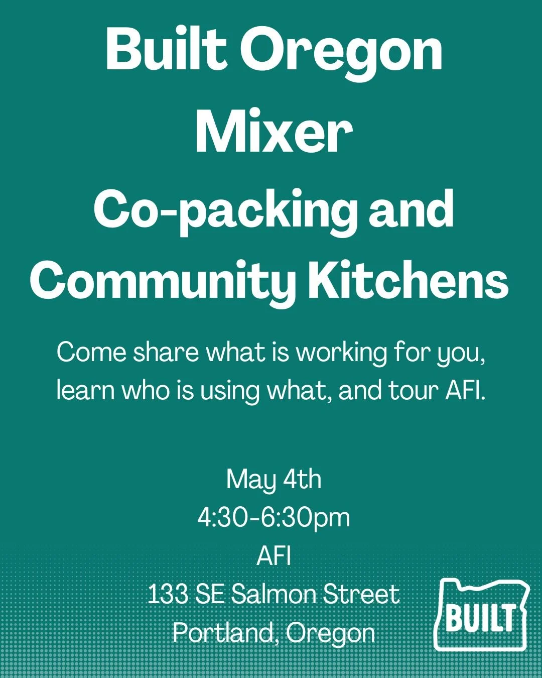 Built Mixer:  Co-packing and Community Kitchens