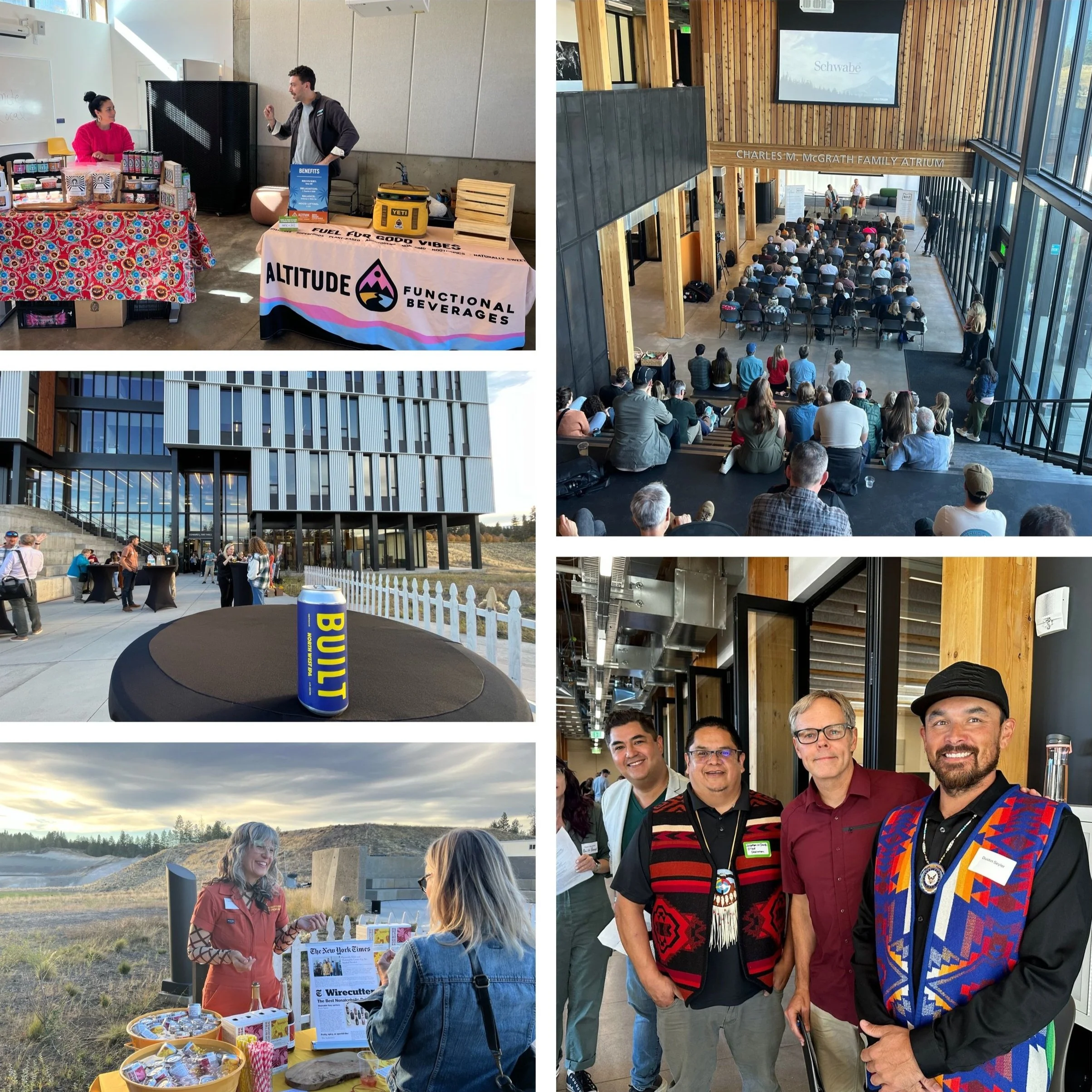 Photo mosaic of events and people from past Built Oregon events.