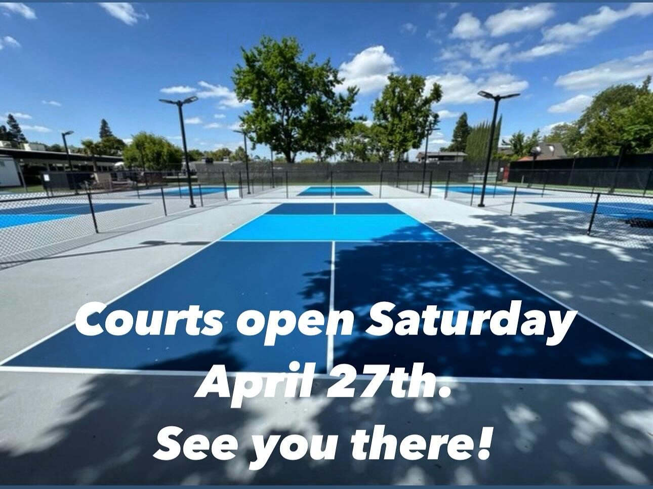 We are thrilled to announce the opening of our brand new pickleball courts is going to happen this Saturday, April 27th. Bring your friends and your equipment to help us break in the new courts! We DINK you&rsquo;re going to like them 😉