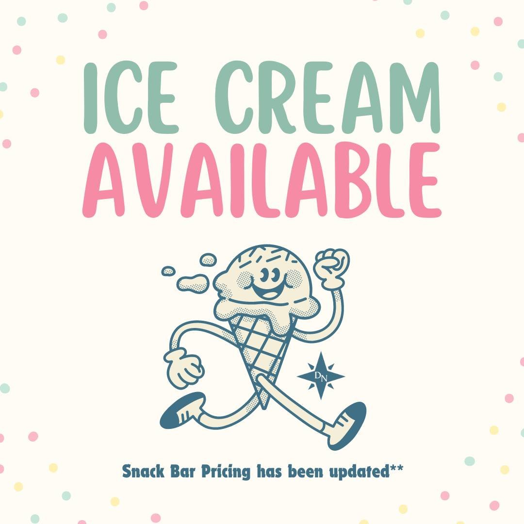Ice Cream is now available at the Snack Bar. Summer-time is officially here! Our Snack Bar prices have been updated. We have some new Ice Cream offerings this Summer. Come take a look the next time you're at the club. Yum!