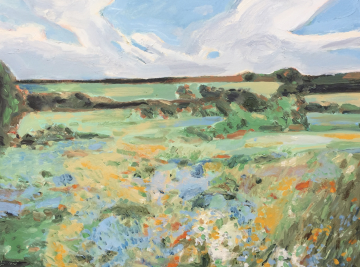 Wild Flower Cluster, 48x36 oil on canvas