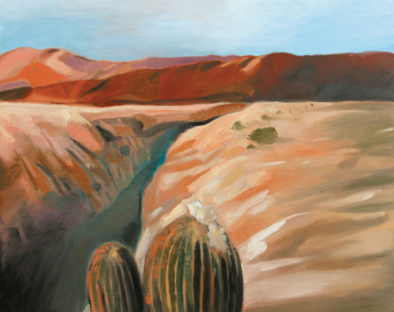 Barrel Cactus, 60x48 oil on canvas