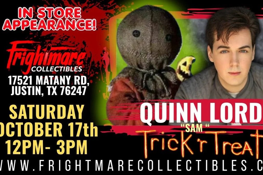 Quinn Lord “Sam” from ‘Trick ‘r Treat’ is doing a private signing at Frightmare Collectibles