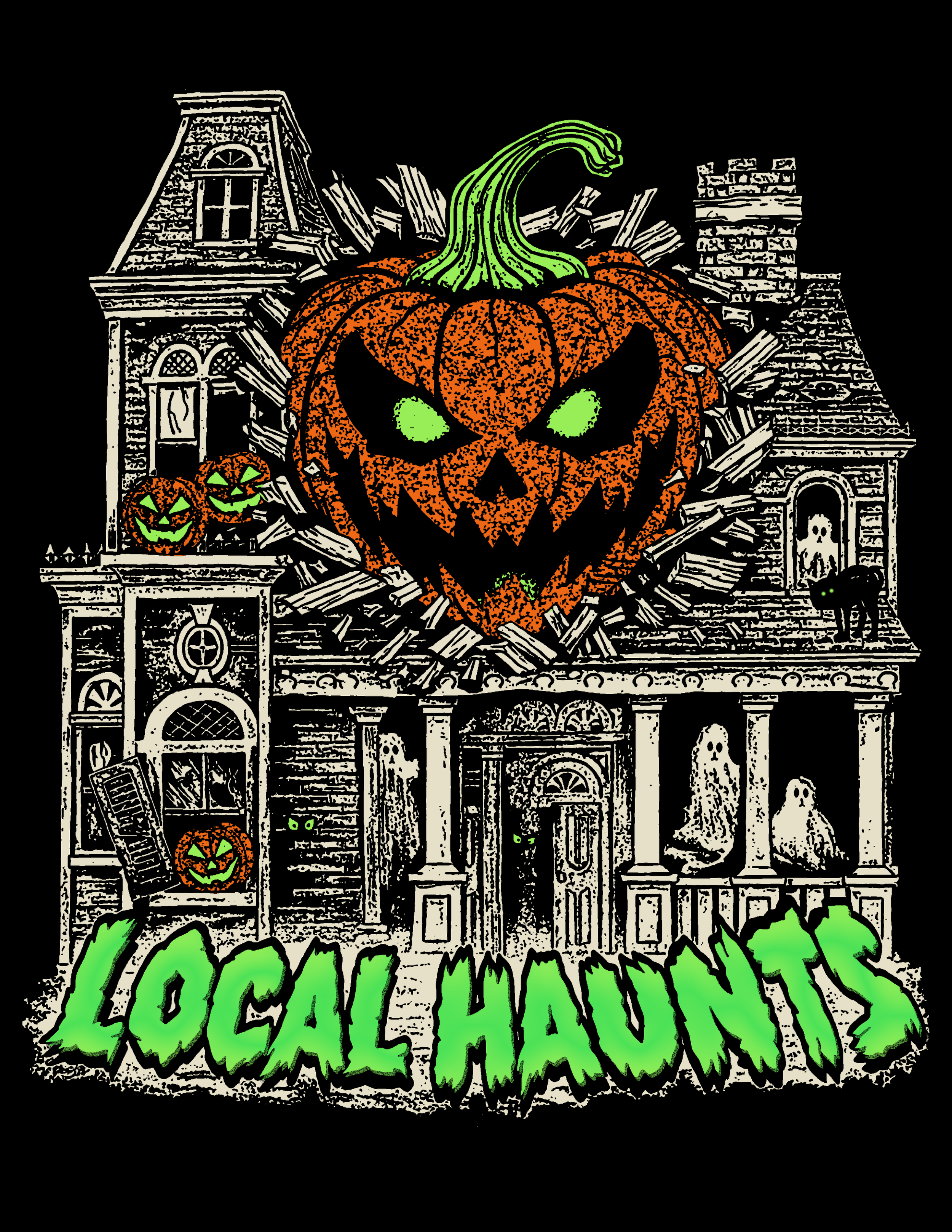 Haunted House Sticker