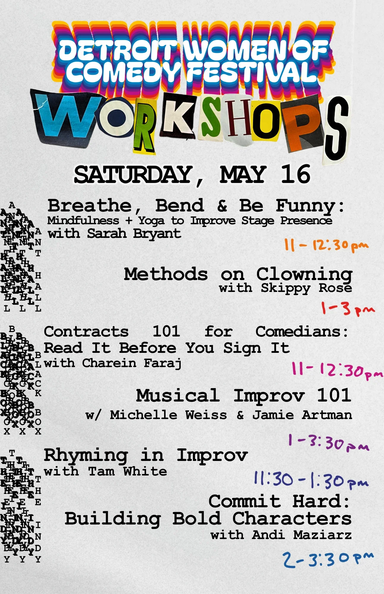 DWCF26 Workshops