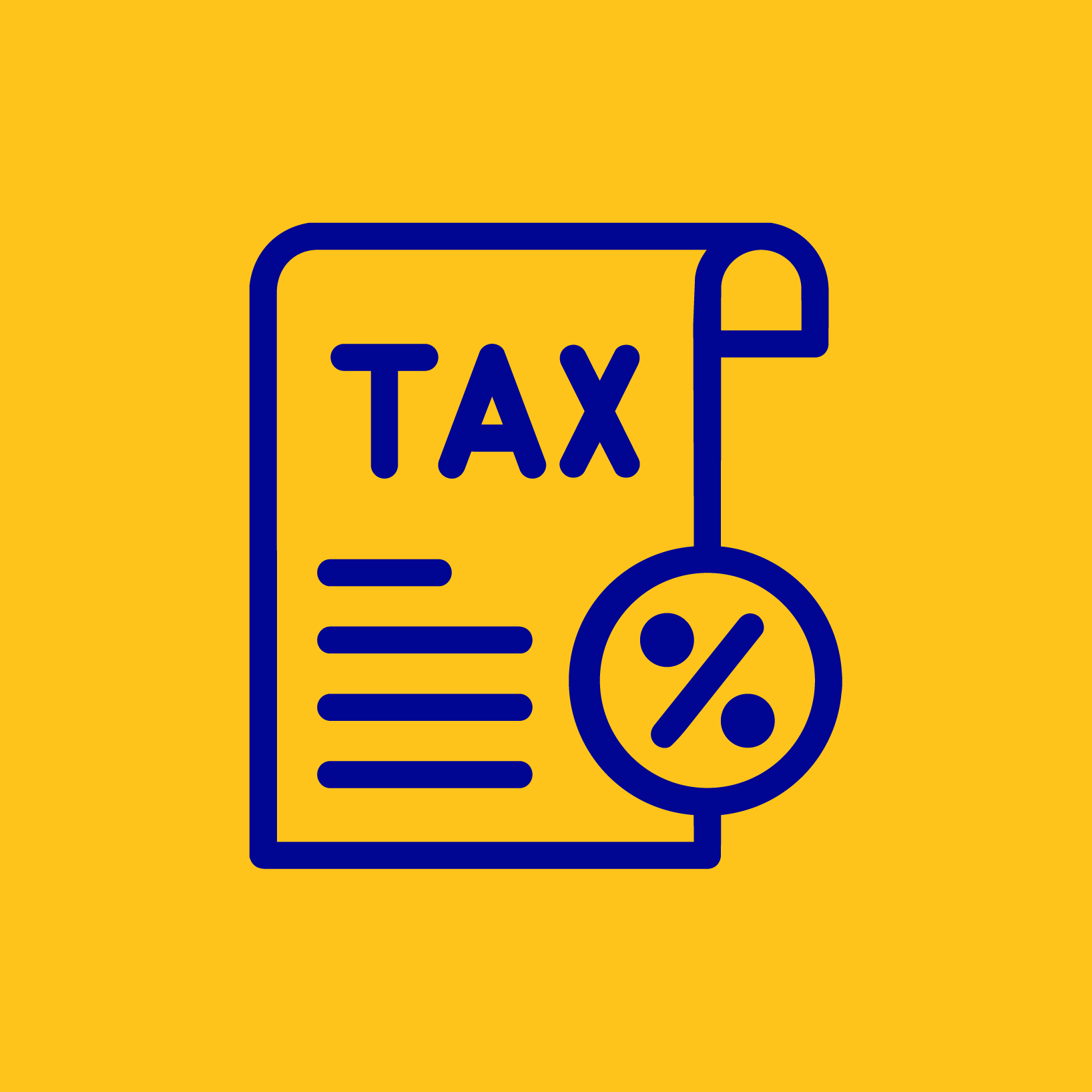 tax paper icon