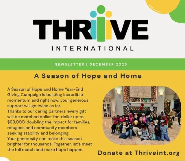 Read our December newsletter today at thriveint.org/newsletters Like, follow, and share our social media with your community. Happy Holidays from Thrive. #ThriveInternational #ThriveSpokane #ThriveTacoma #FamilySupport #Holidays