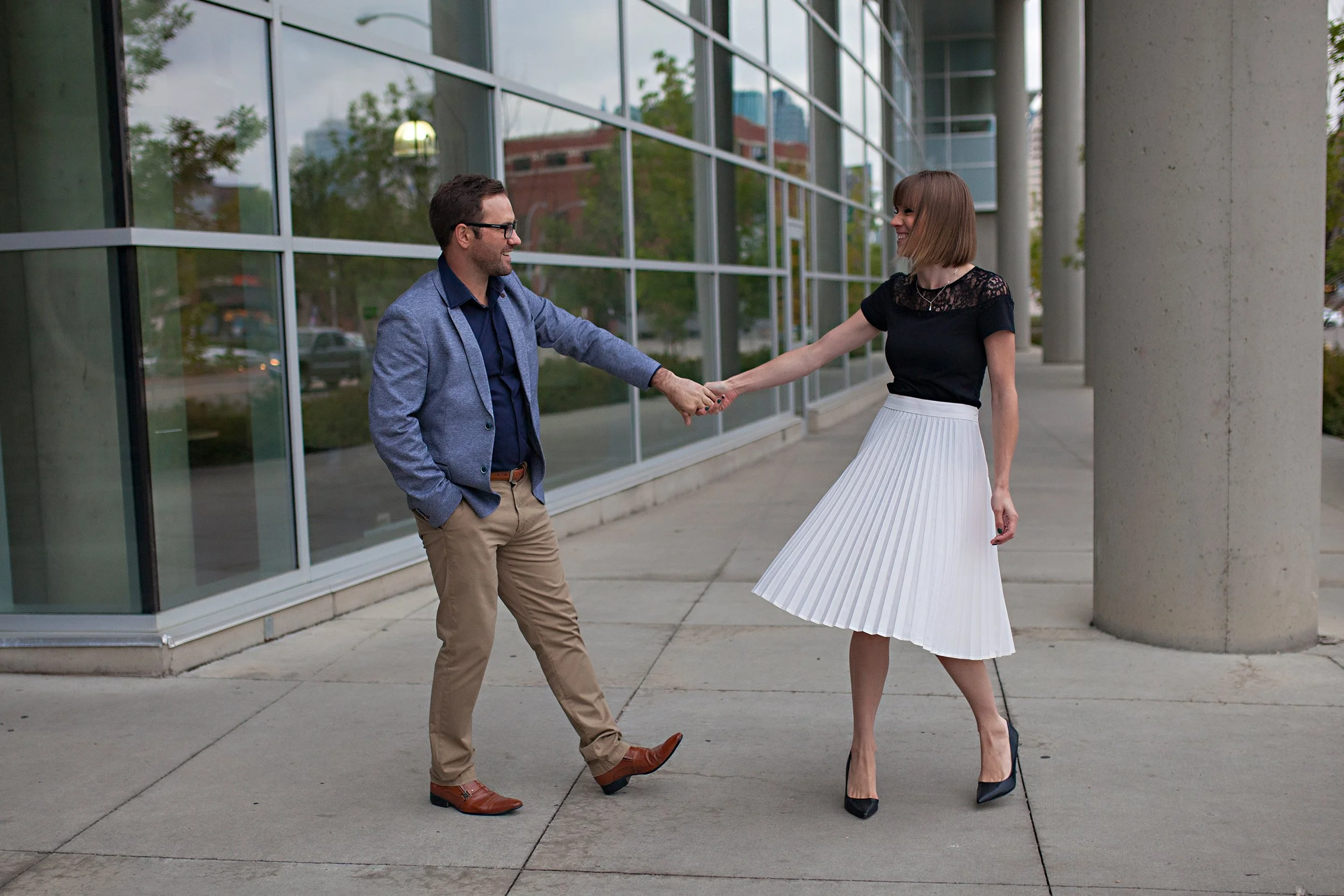 Downtown Engagement Session in Edmonton 