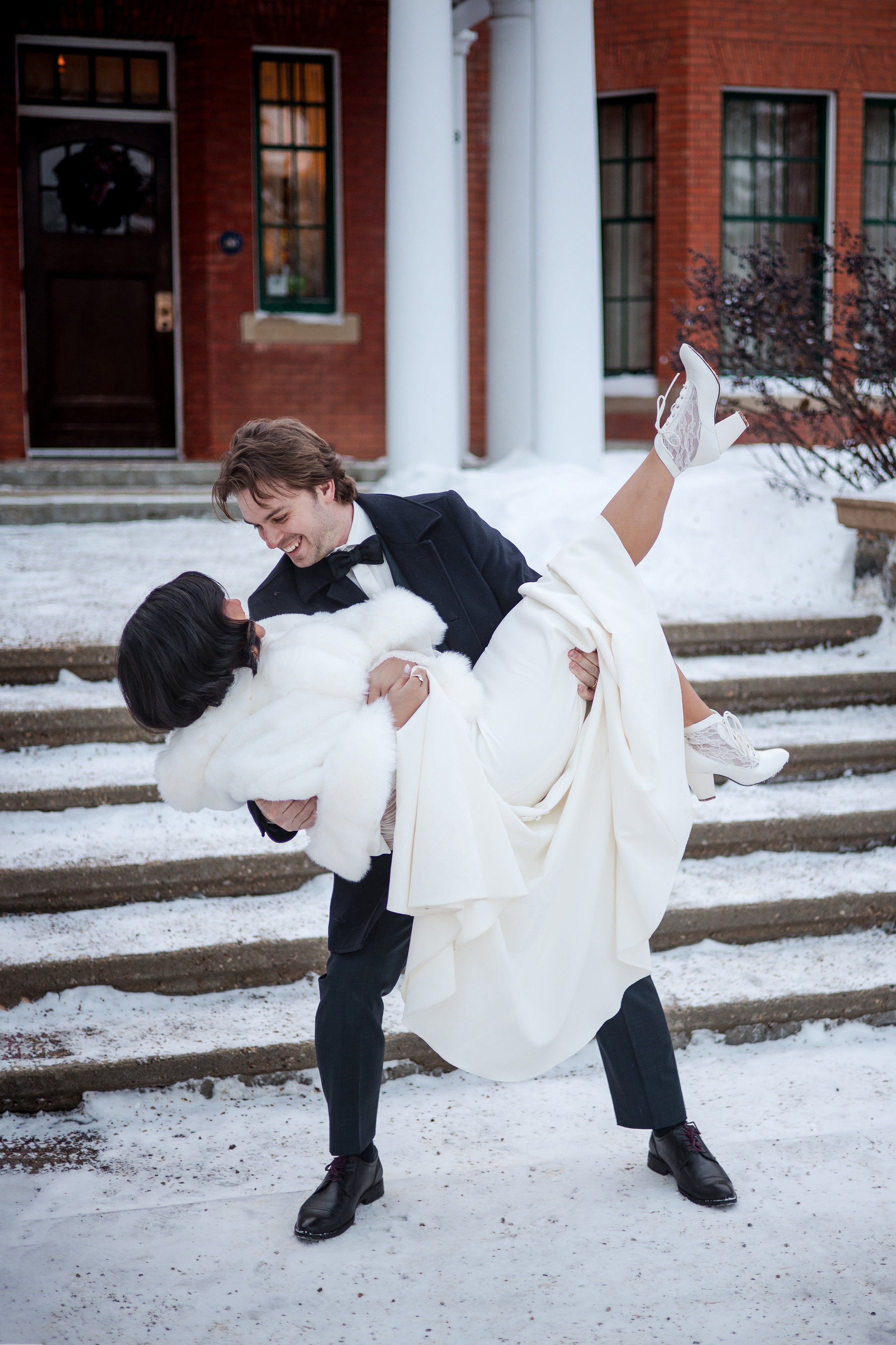 Winter wedding at Rutherford House in Edmonton