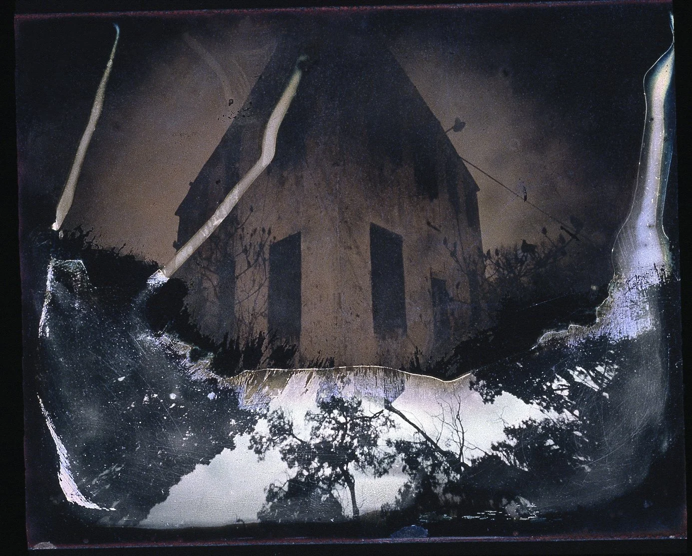 Truth Window   – 4”x 5”pinhole tintype on enameled copper