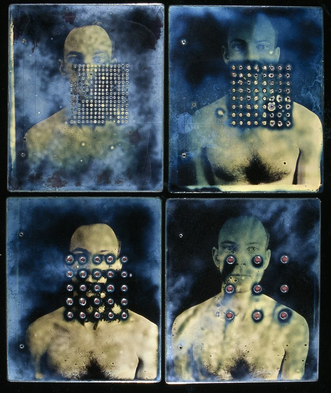 Emulation of Self  – 12”x 10” tintypes on enameled copper