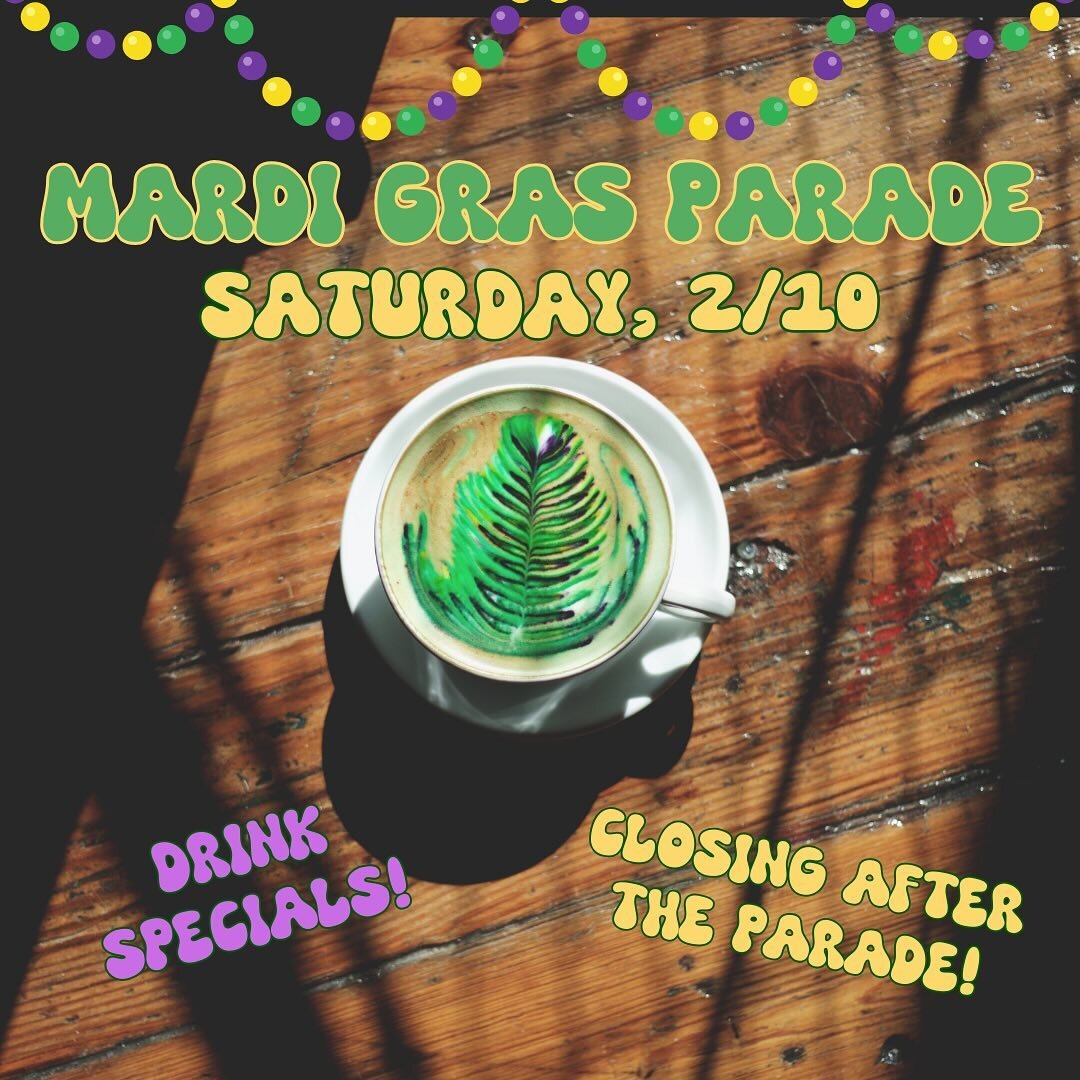 Are you ready for the happiest day in Dothan tomorrow?! 🎉

Tomorrow is the @kreweofkolosse Mardi Gras Parade and we can&rsquo;t wait to sling drinks (and some Mardi Gras Specials) all day long! A few things to keep in mind if you plan to visit us fo