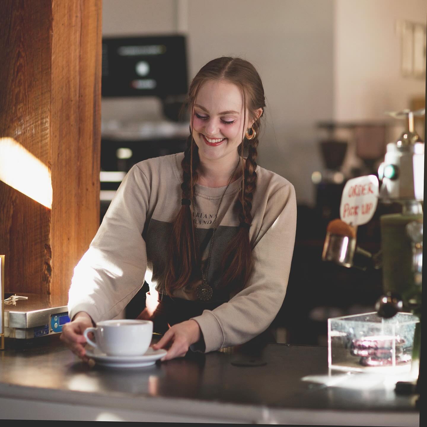 We&rsquo;re all smiles for the winter weather that just rolled in today ❄️😍 Coffee is great year-round, but there&rsquo;s nothing like a hot cup on a cold day 😌☕️ You know where to find us, and we&rsquo;re open til 9pm to help you warm up! ☃️
&bull