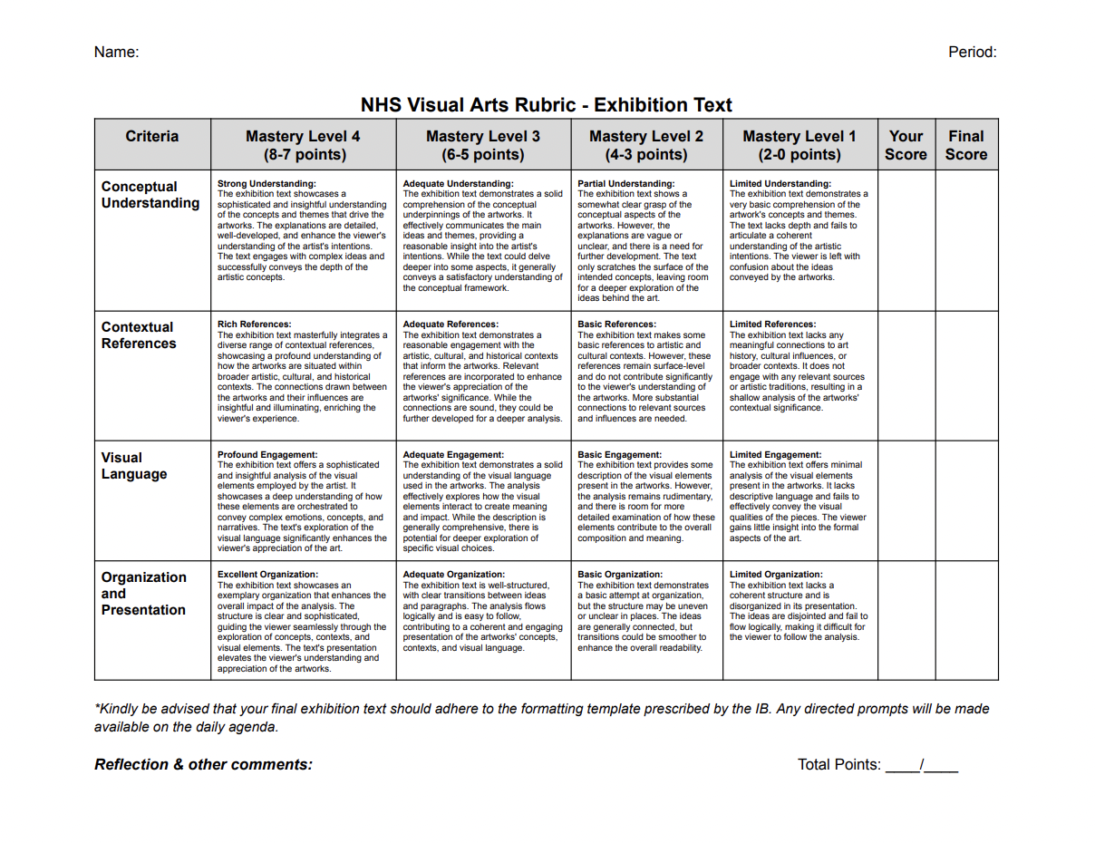 Student Self-Reflection Worksheet Template