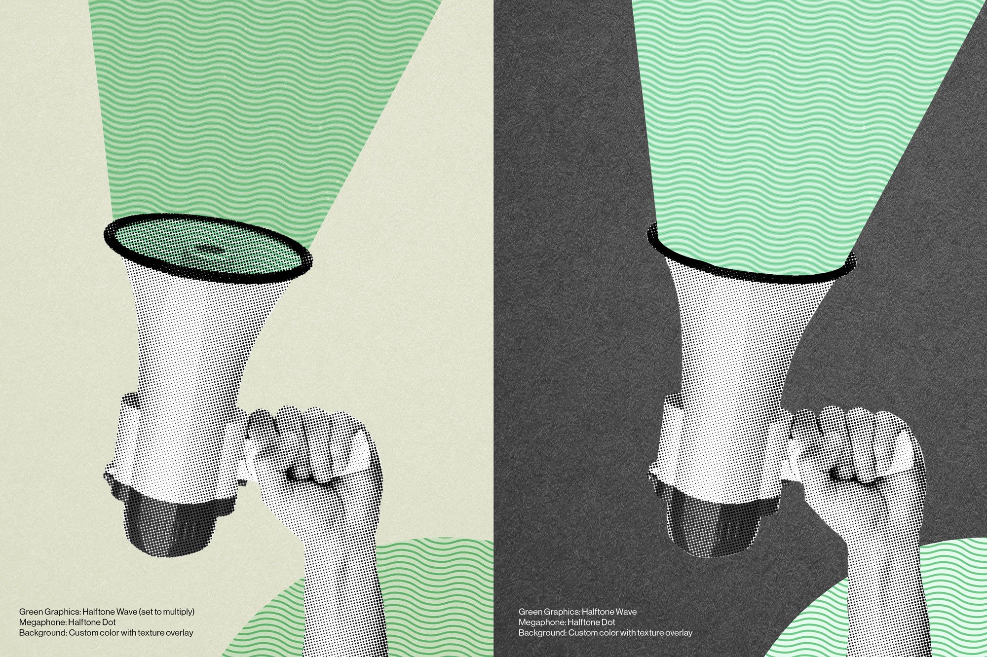 halftone texture action for photoshop