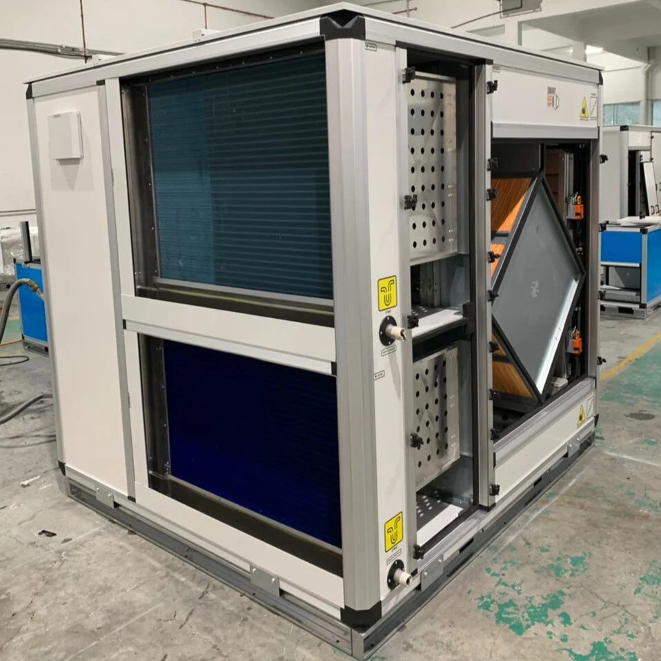 Our SmartBox THU-D-DX units for 100% outside air heat recovery 💪​​​​​​​​
 ​​​​​​​​
Manufactured for a teaching academy in Victoria, they are completely customised. Designed and manufactured with enthalpy heat exchangers, R410A @danfoss_group inverte
