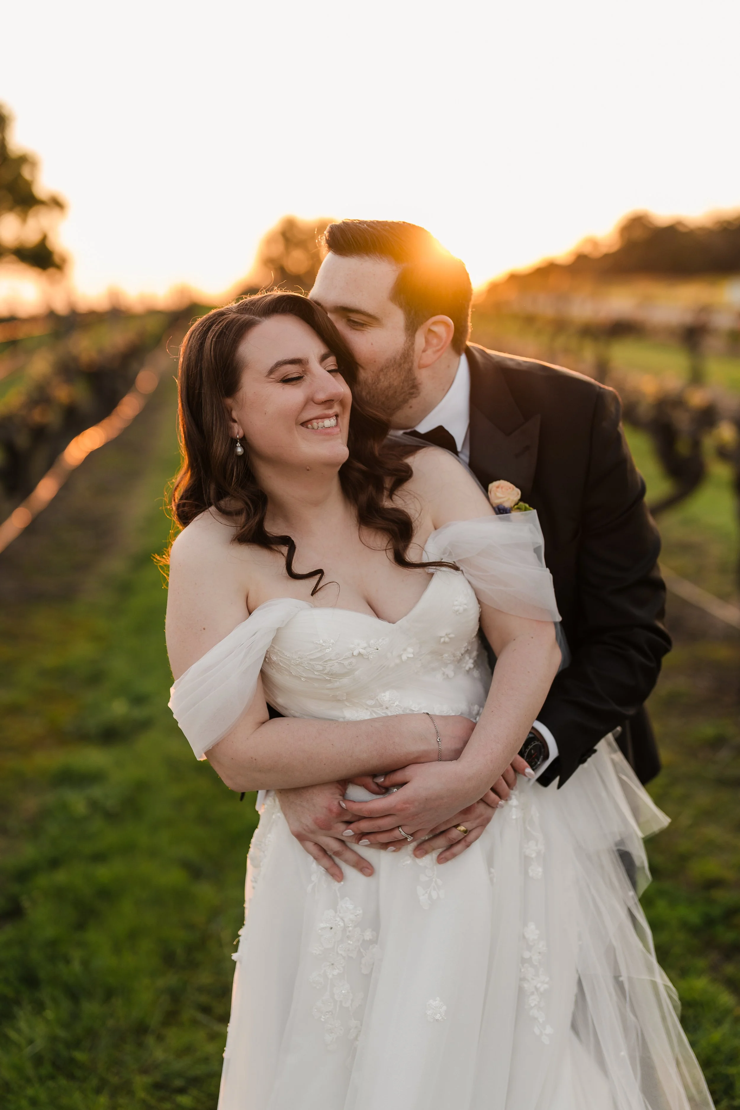Bride and groom at Sandalford Estate, Swan Valley