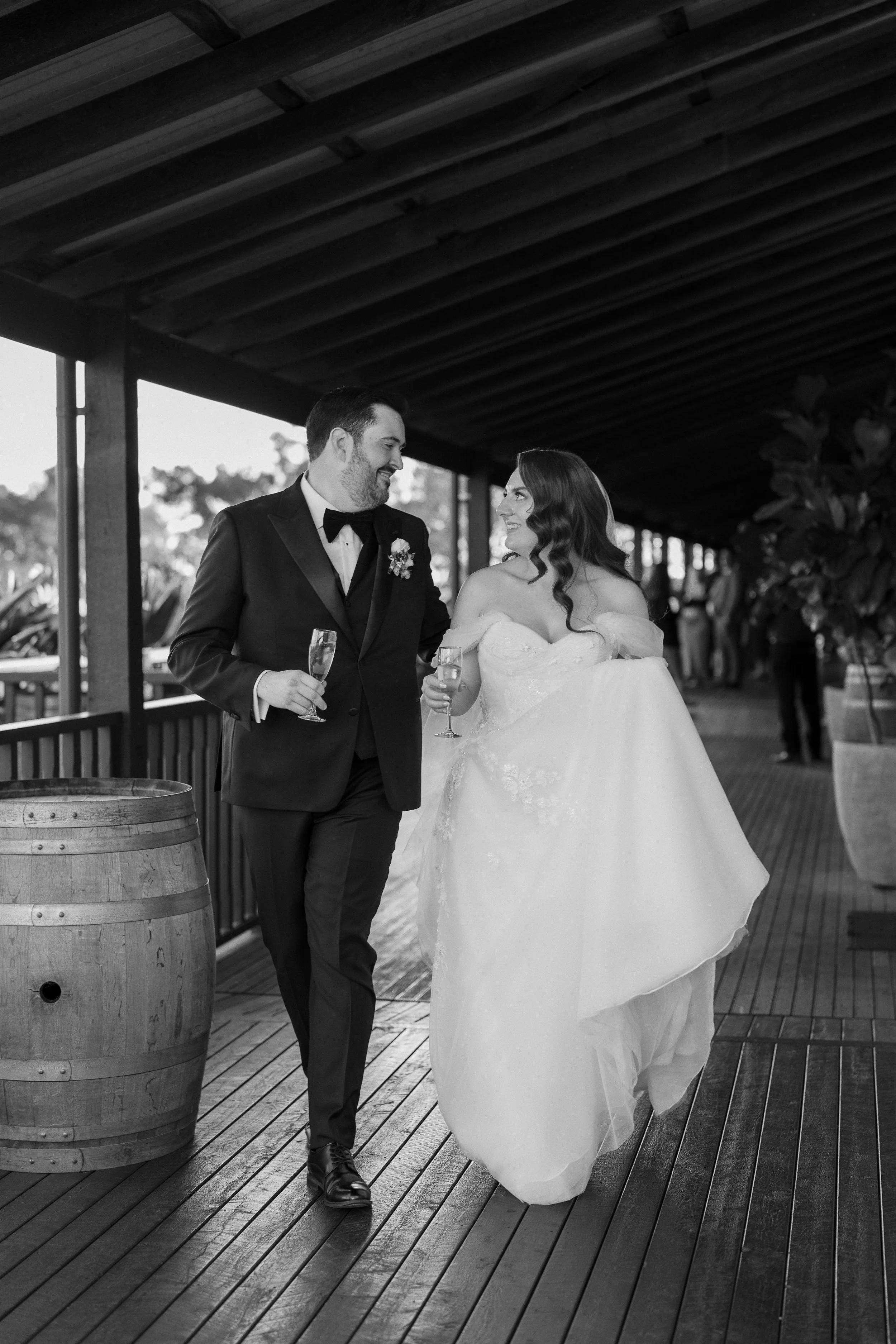 Bride and groom at Sandalford Estate, Swan Valley