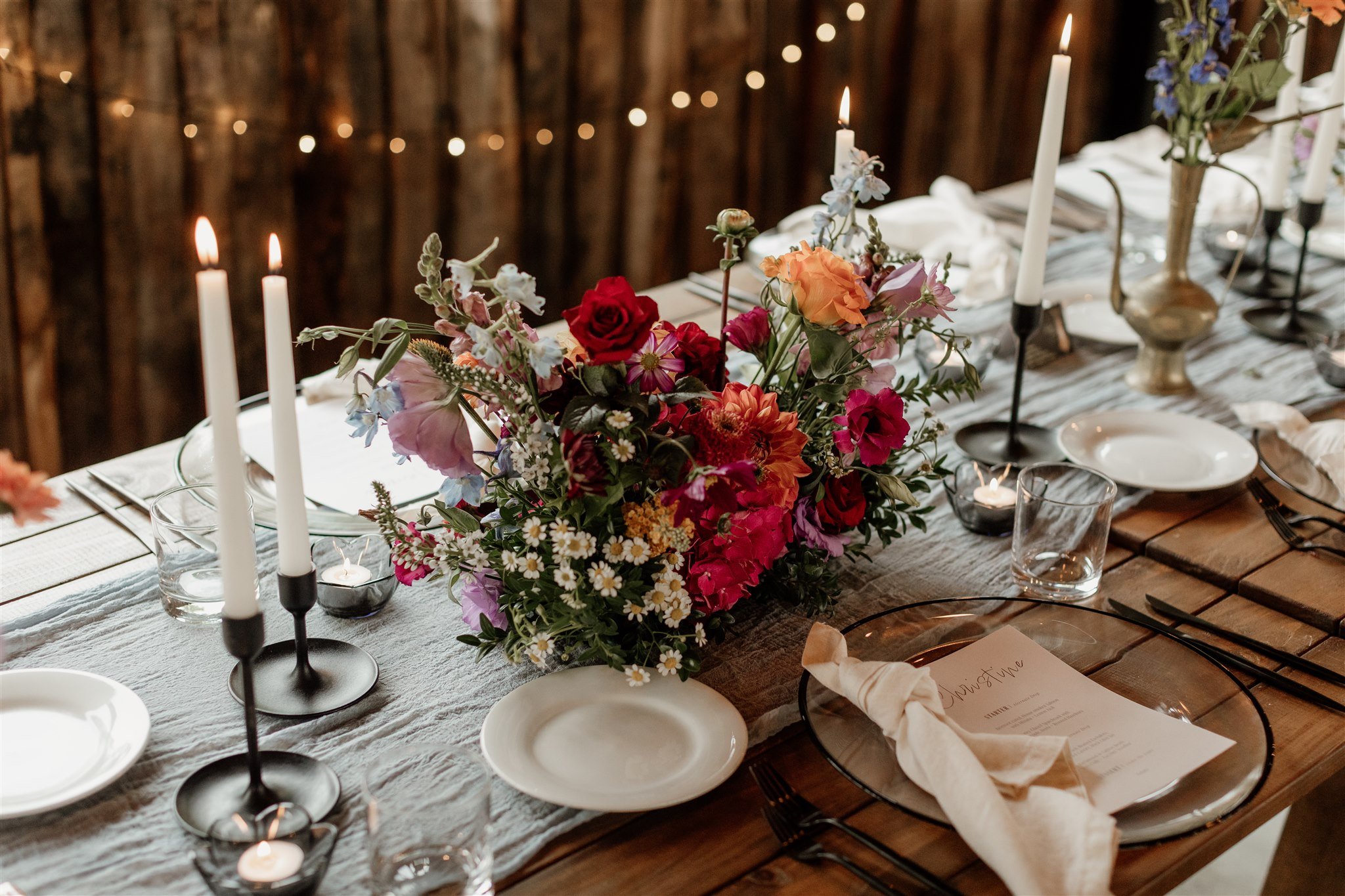 Perth wedding stylist, romantic rustic table setting