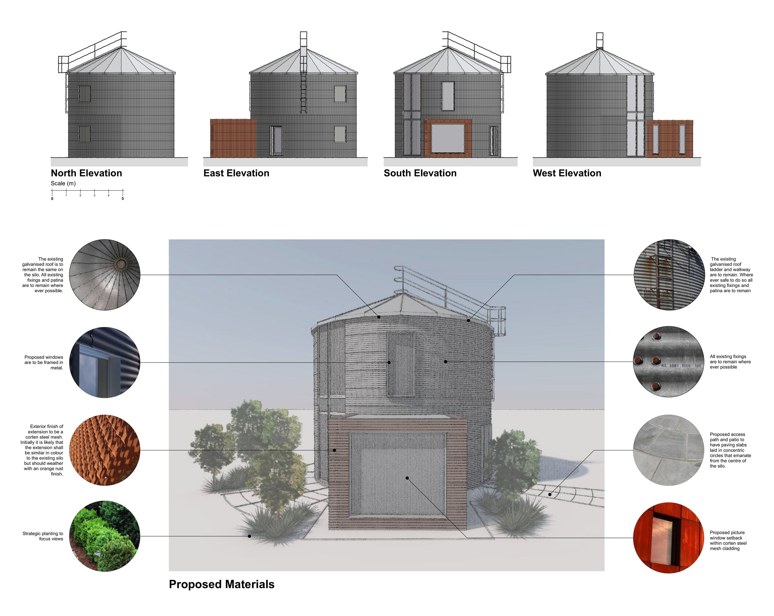 Planning - Silo conversion Elevations and materials - B157 P06A.jpg