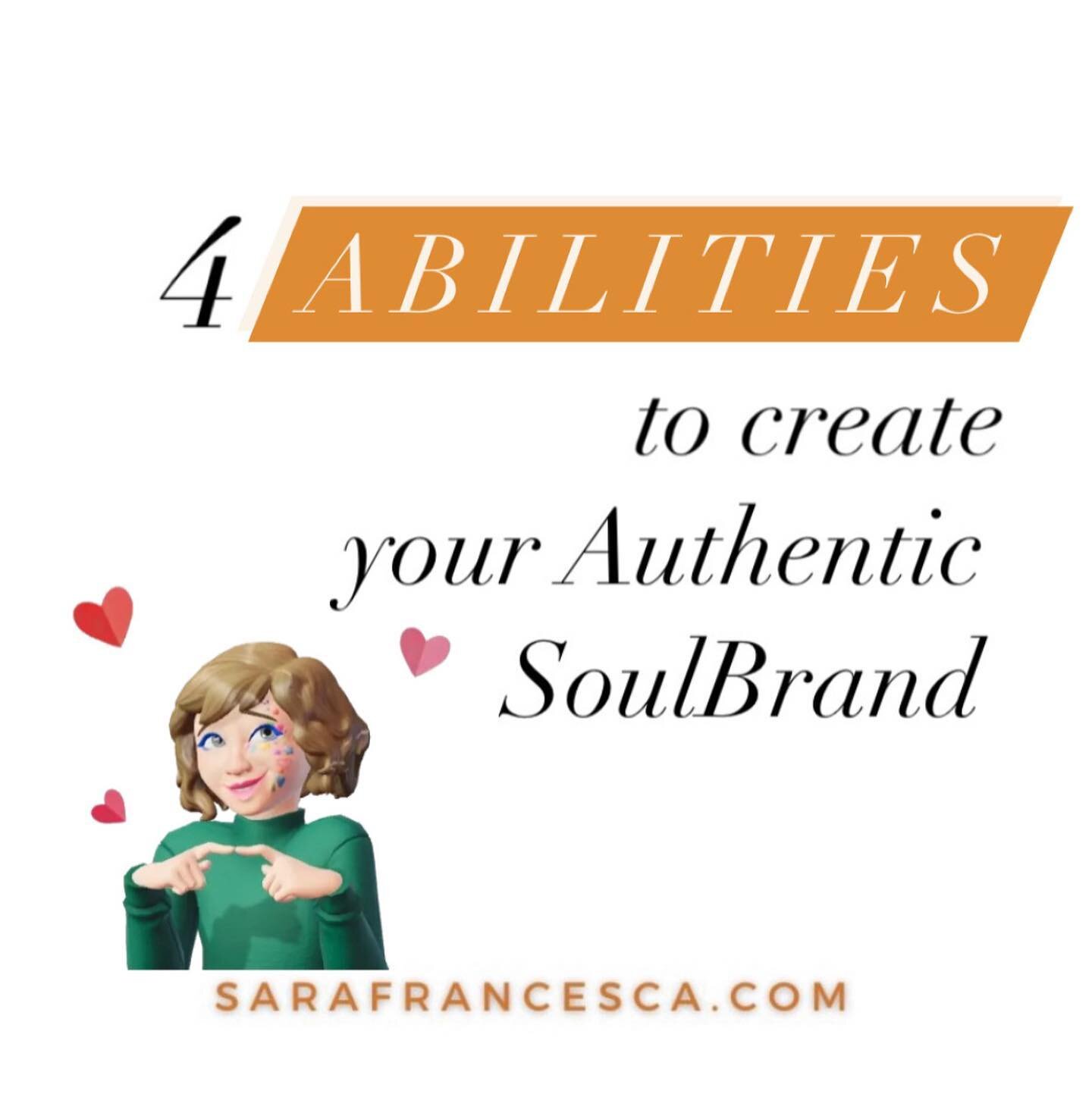 These are 4 abilities that can transform your Soulpreneur Journey. They&rsquo;ll support you to share your authentic message in the world while building (or rather *m a g n e t i z i n g*) your amazing SoulTribe community! 

🙏🏻💜 Always focus on wh